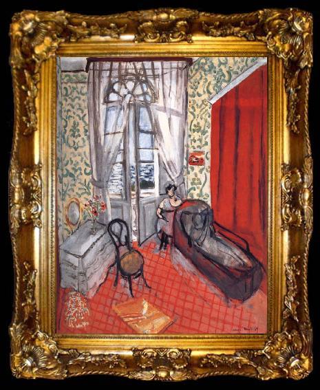 framed  Henri Matisse Room two women, ta009-2